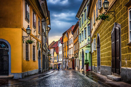 Alte Straße in Ljubljana