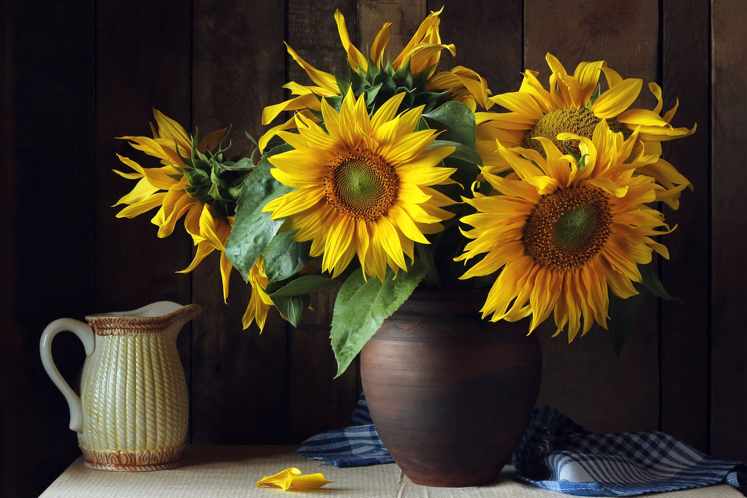 Bouquet of sunflowers in a jug Jigsaw Puzzle (Plants, Flowers) | Puzzle ...