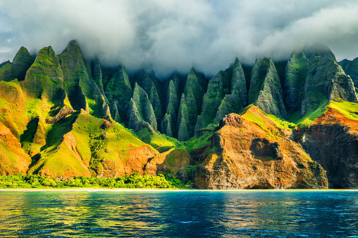 Coastal view of Na Pali, Hawaii