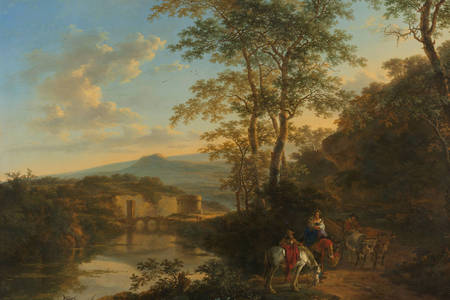 Jan Both: "Italian Landscape with the Ponte Molle"