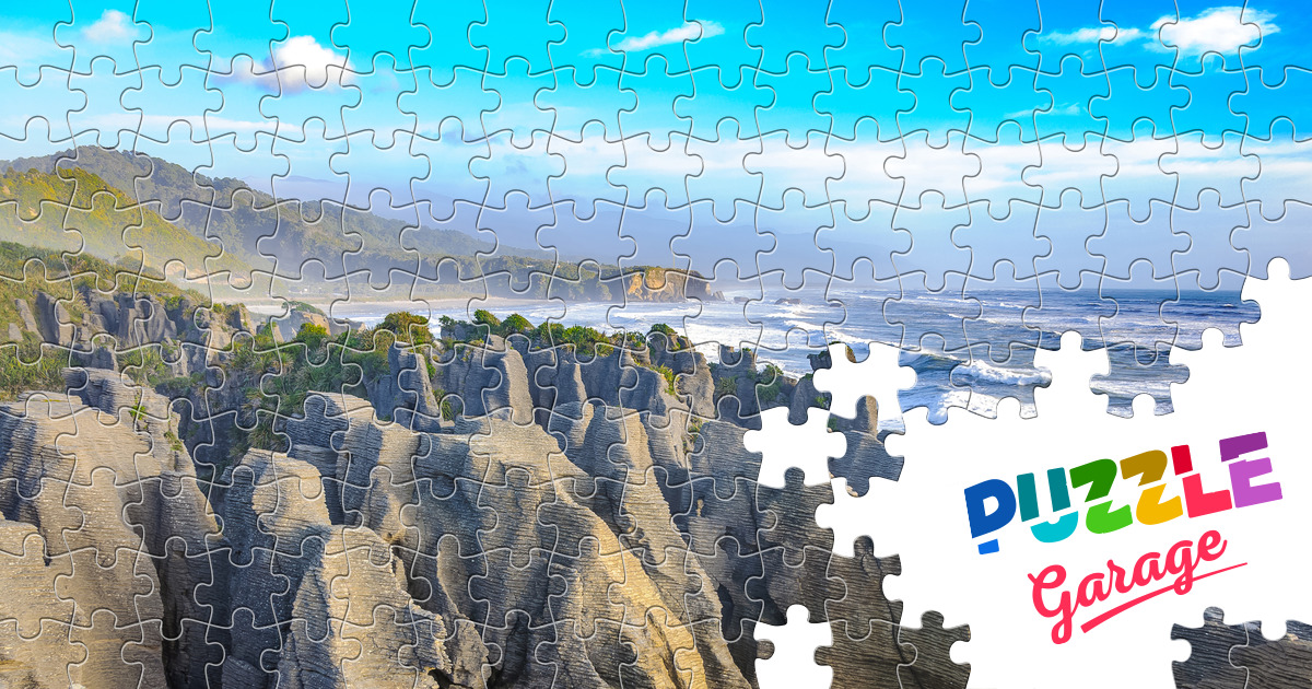 "Pancake Rocks" New Zealand Jigsaw Puzzle (Countries, New Zealand
