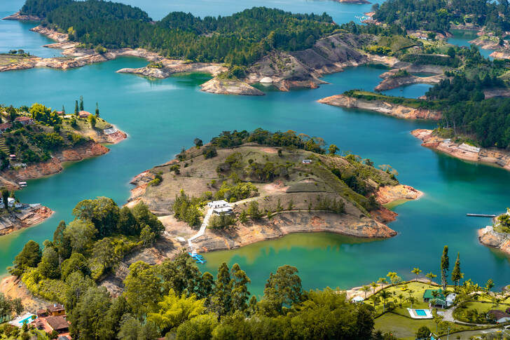 Peñol Guatapé Reservoir in Colombia