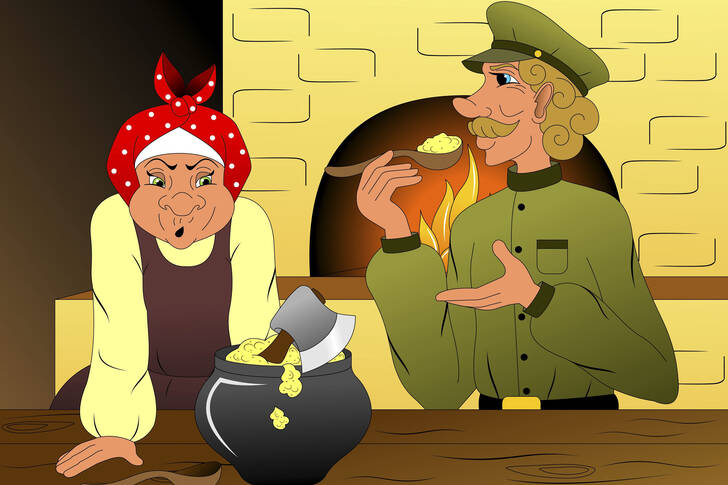 Voják a stará žena