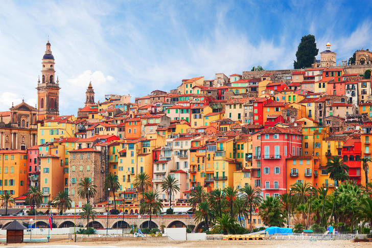 View of the old part of Menton