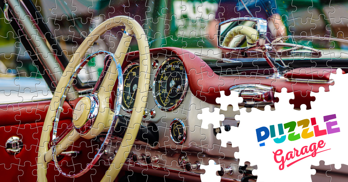 Vintage car Jigsaw Puzzle (Technics, Auto) Puzzle Garage