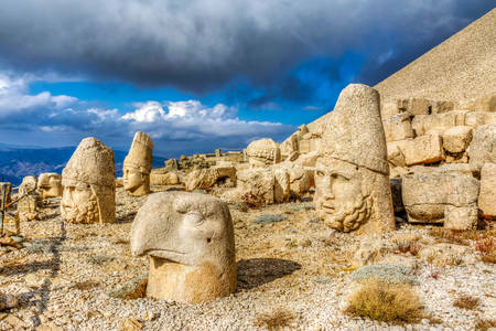 Stone heads on Mount Nemrut-Dag