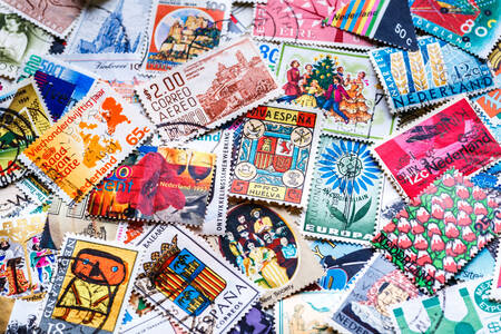 Antique stamps from different countries