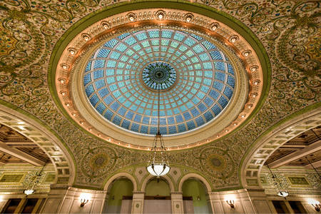 Tiffany Dome in het Chicago Cultural Center