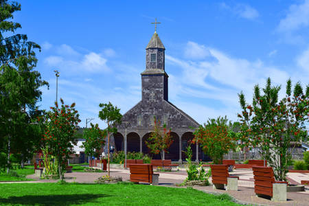 Church in Achao on the island of Chiloe