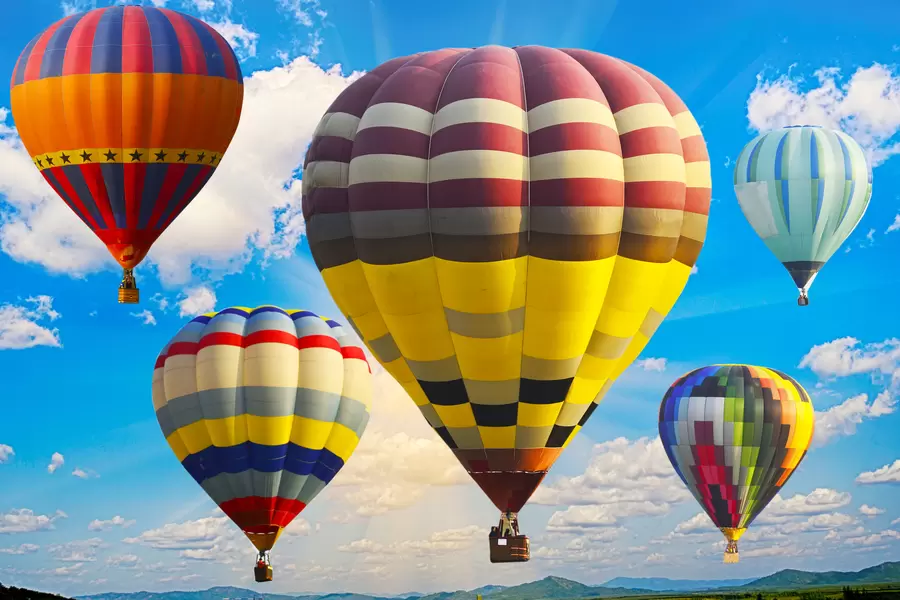 Ballonnen in de lucht
