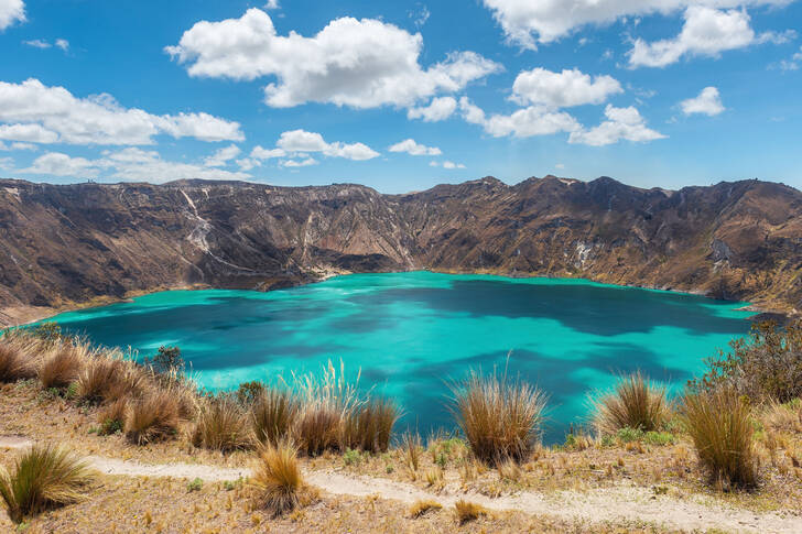 Quilotoa volcano lake