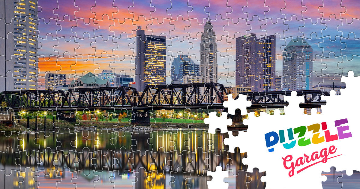 sunset-in-columbus-ohio-jigsaw-puzzle-countries-usa-puzzle-garage