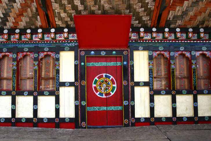 Traditionellt hus i Bhutan