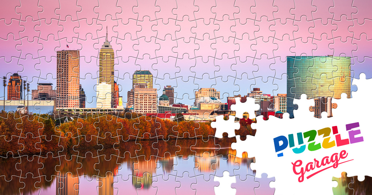 Sunset in Indianapolis Jigsaw Puzzle (Countries, USA) Puzzle Garage