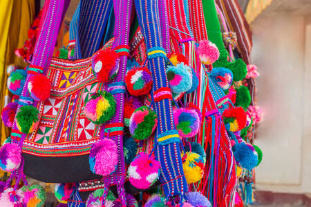 Tradiční tašky Myanmaru