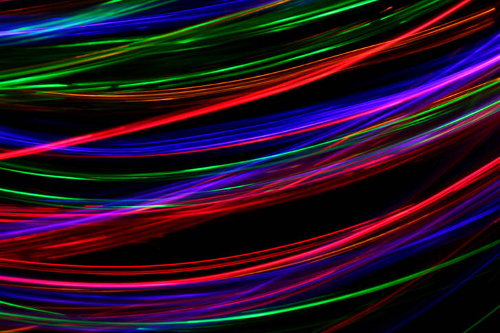 3D abstraction: Neon threads