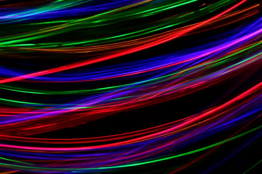 Abstraction 3D: fils néon