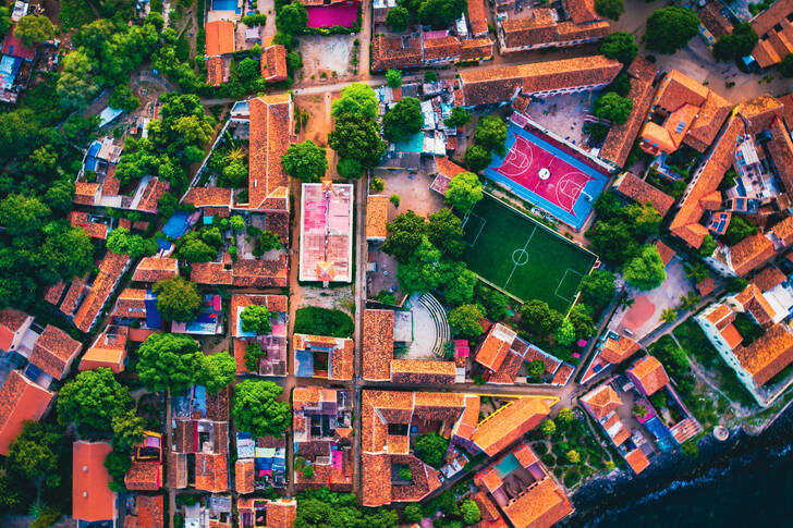 Casas en la isla de Gorée