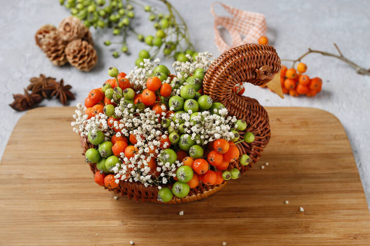 Bouquet of flowers and berries