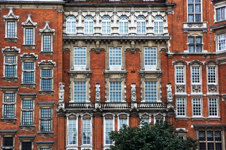 Facade of a historic building in London