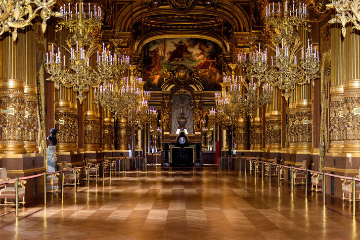 Large foyer at the Opera Garnier