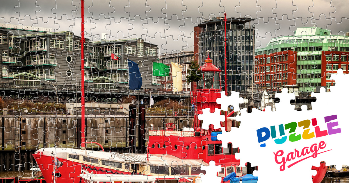 Port of Hamburg Jigsaw Puzzle (Countries, Germany) Puzzle Garage