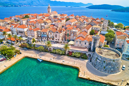 View of the town of Korcula