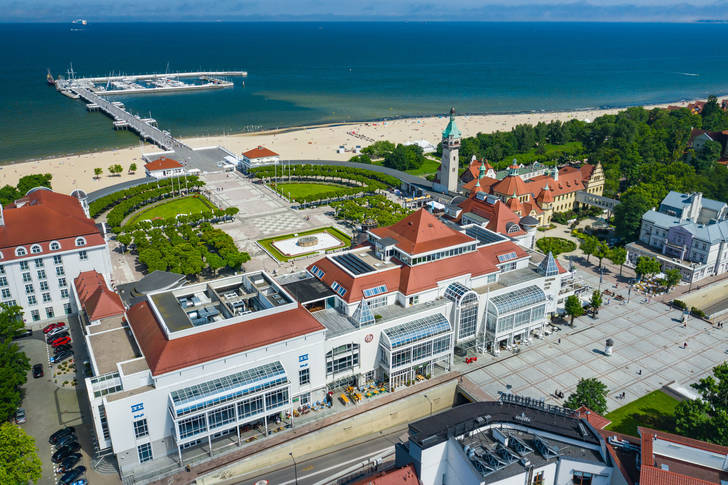 Aerial view of the city of Sopot