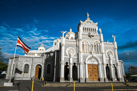 View of the Basilica of Our Lady of the Angels in Cartago