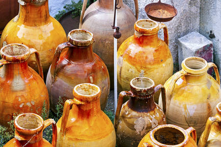Old wine jugs