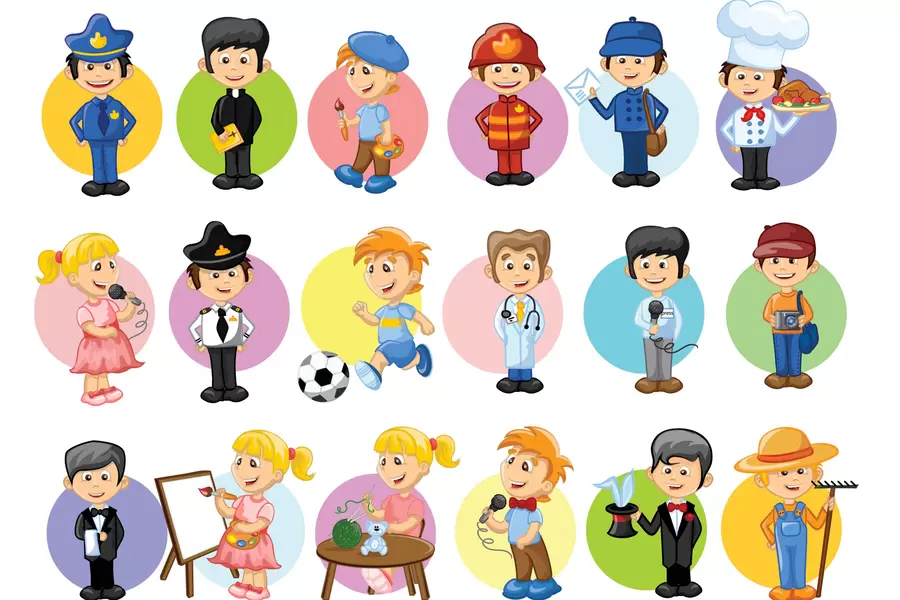 Héros de différentes professions