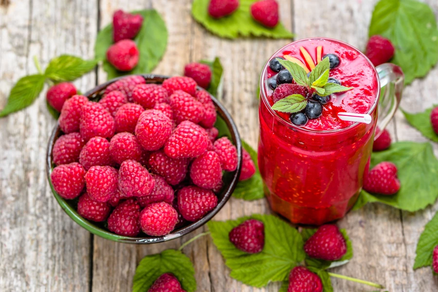 Raspberry dan smoothie