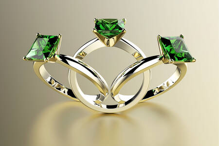 Rings with emeralds