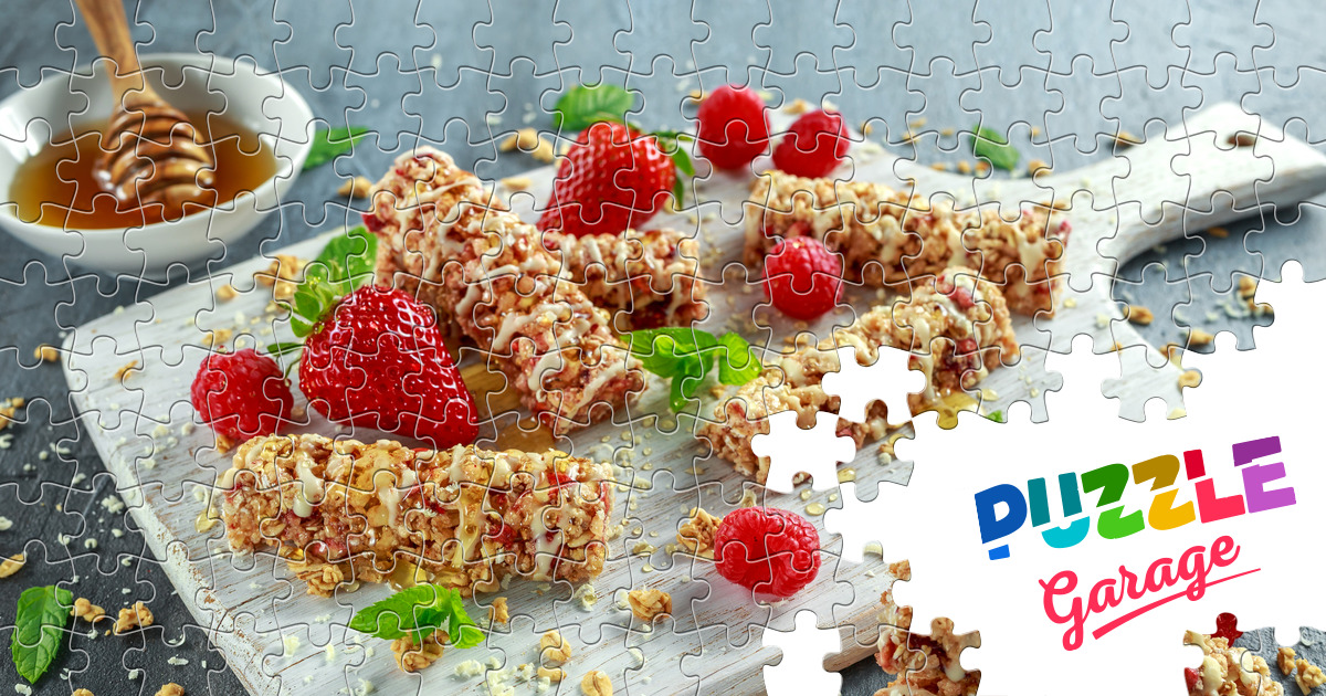 Muesli bars with strawberries Jigsaw Puzzle (Home, Food) Puzzle Garage