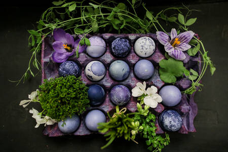 Purple Easter eggs