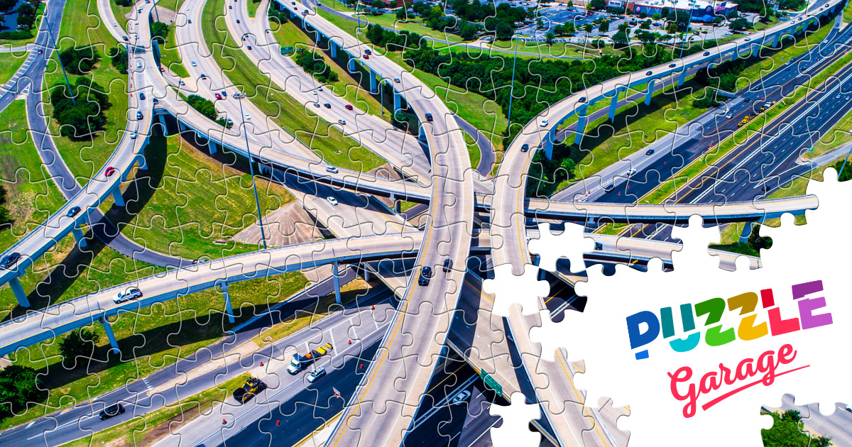 Road junction Jigsaw Puzzle (Countries, USA) Puzzle Garage