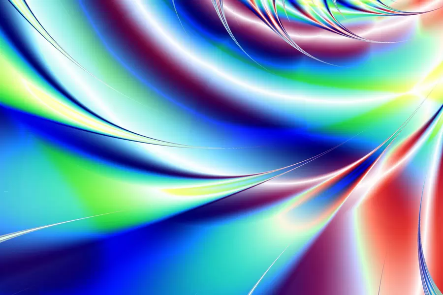 Abstraction 3D: lignes colorées
