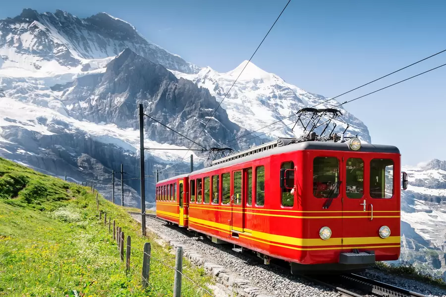 Pociągiem kolejowym Jungfrau