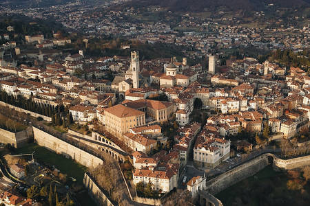 Bird's eye view of Bergamo