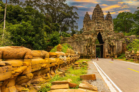 Historisk port i Siem Reap