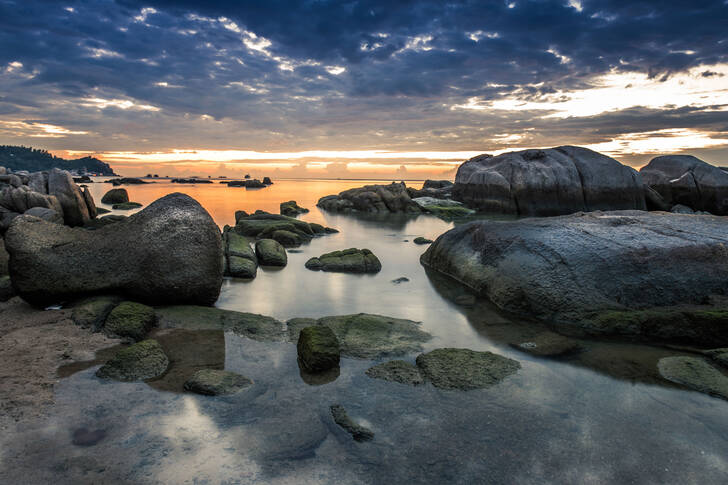 코따오 섬의 일몰