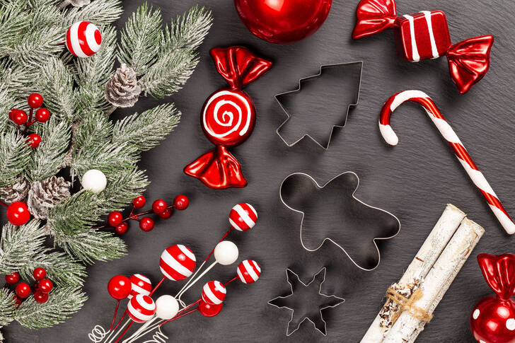 Cookie cutters and fir branches