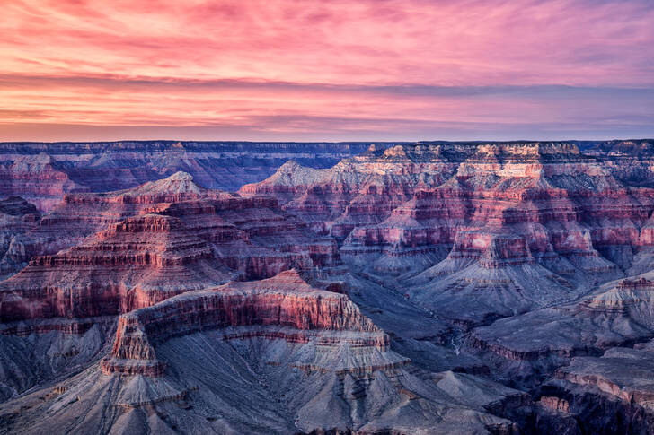 Grand Canyon Parkı'nda gün batımı