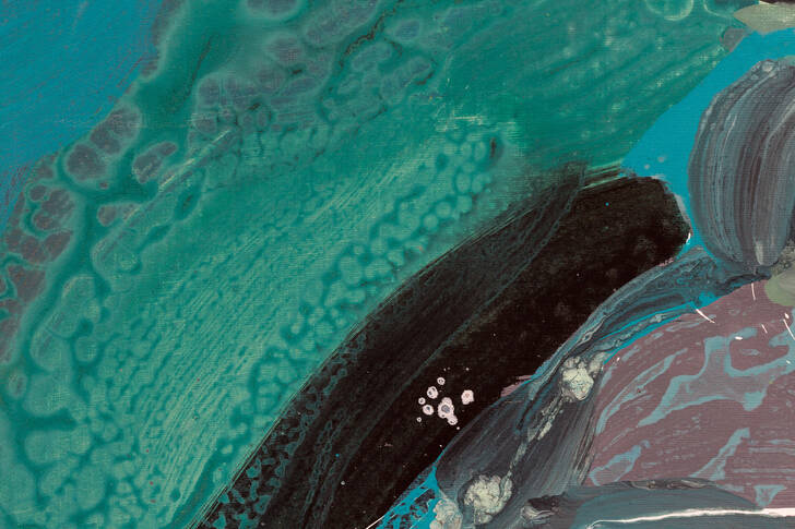 Abstraktion lavet af flydende akryl