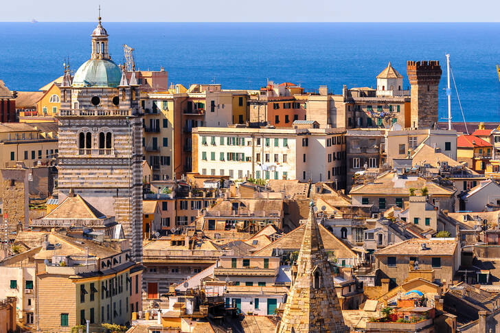 Blick auf die Stadt Genua