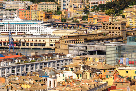Blick auf die Stadt Genua