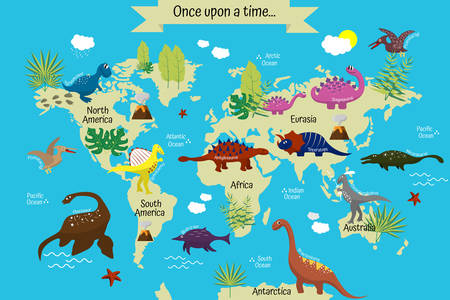 Карта з динозаврами
