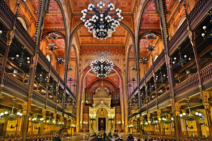 Interior of the Great Synagogue in Budapest