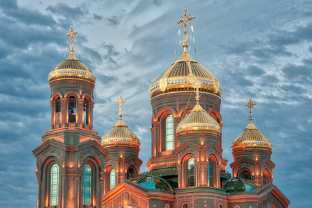 Domes of the Main Church of the Armed Forces of the Russian Federation