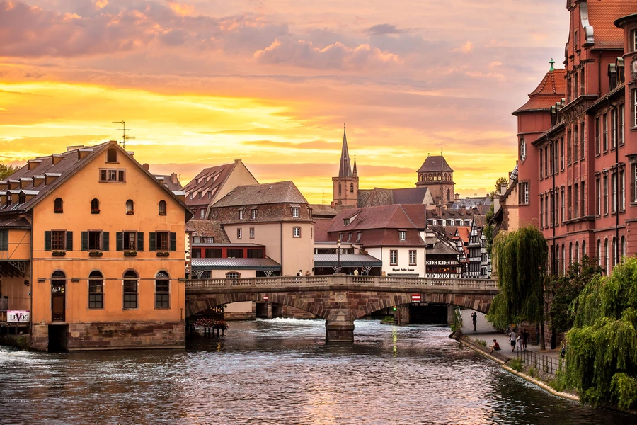 Zonsondergang in Straatsburg
